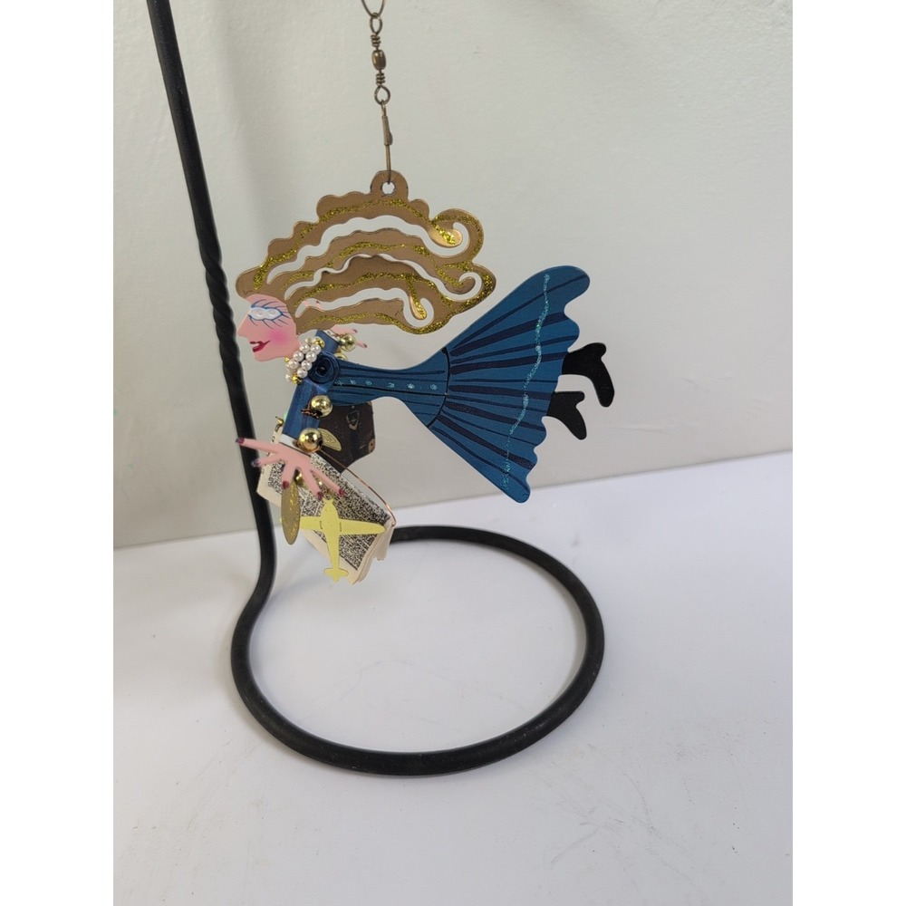 Fanciful Flights Karen Rossi Signed Business Woman New York Times Ornament Art